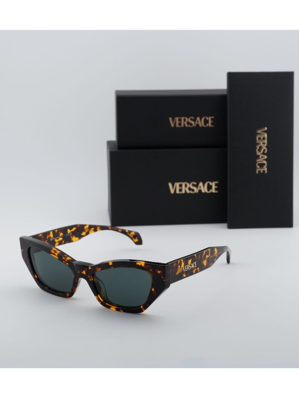 Versace VE4488U 551487 Cat Eye Sunglasses - Havana / Grey